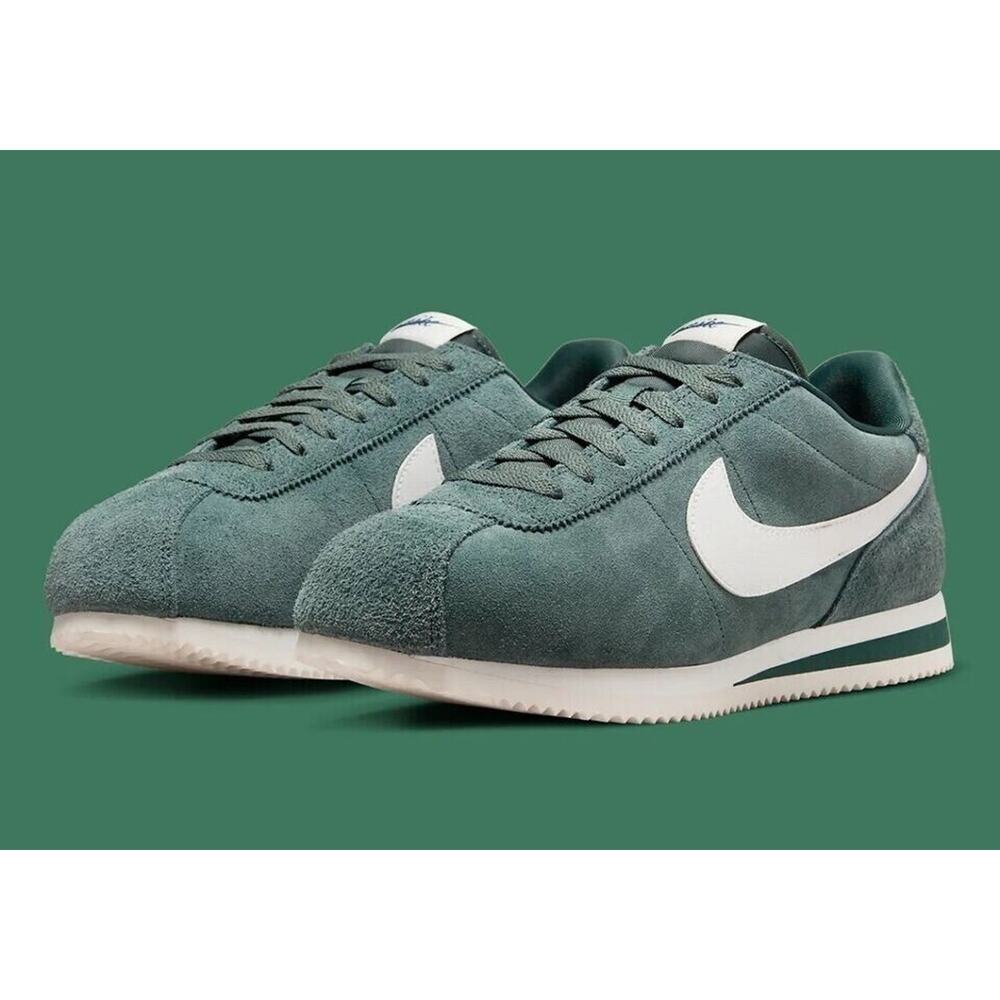 Nike Men's Suede Athletic Sneakers in Teal and White - Picture 4 of 12